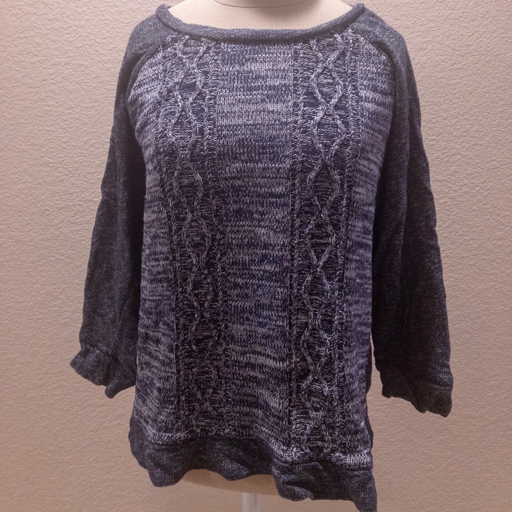 Lucky Brand Cable Front Sweatshirt Pullover